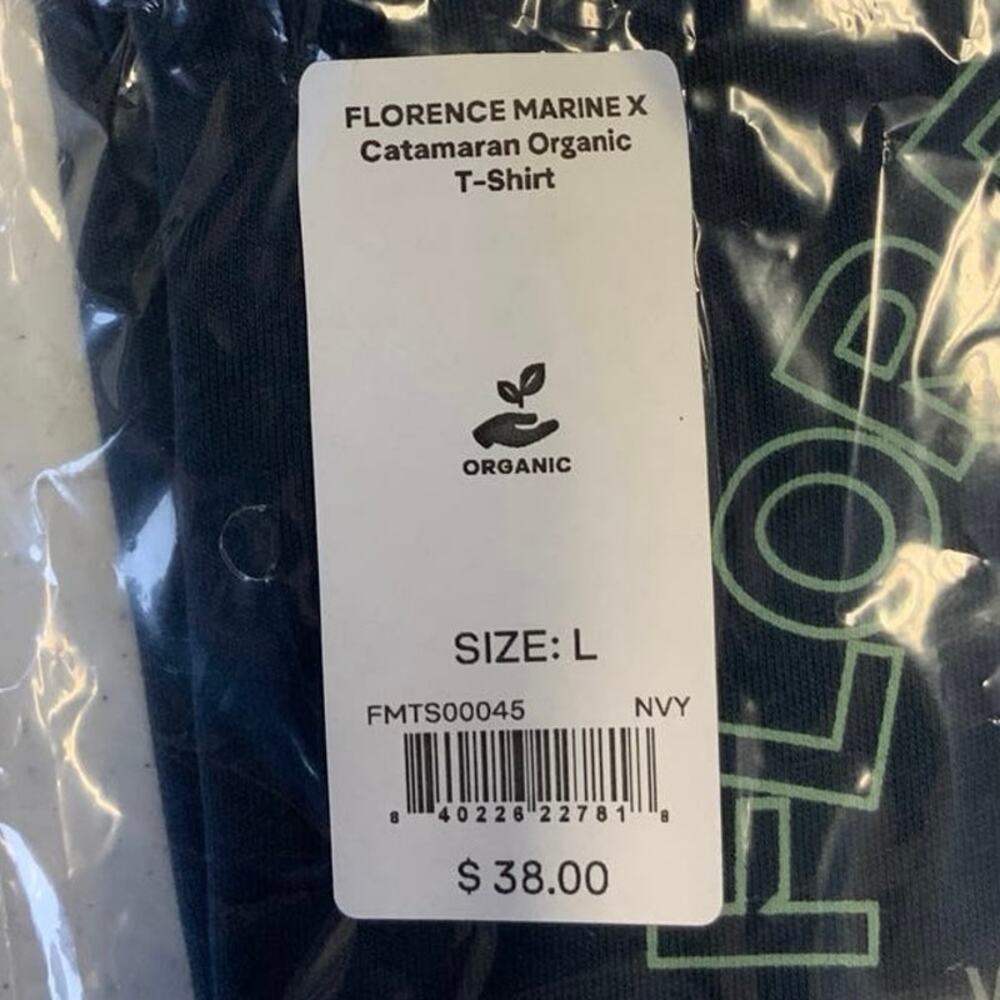 NEW! Florence Marine X Size Large Catamaran Organic T-Shirt Black $38 msrp M5-2 - Picture 8 of 8